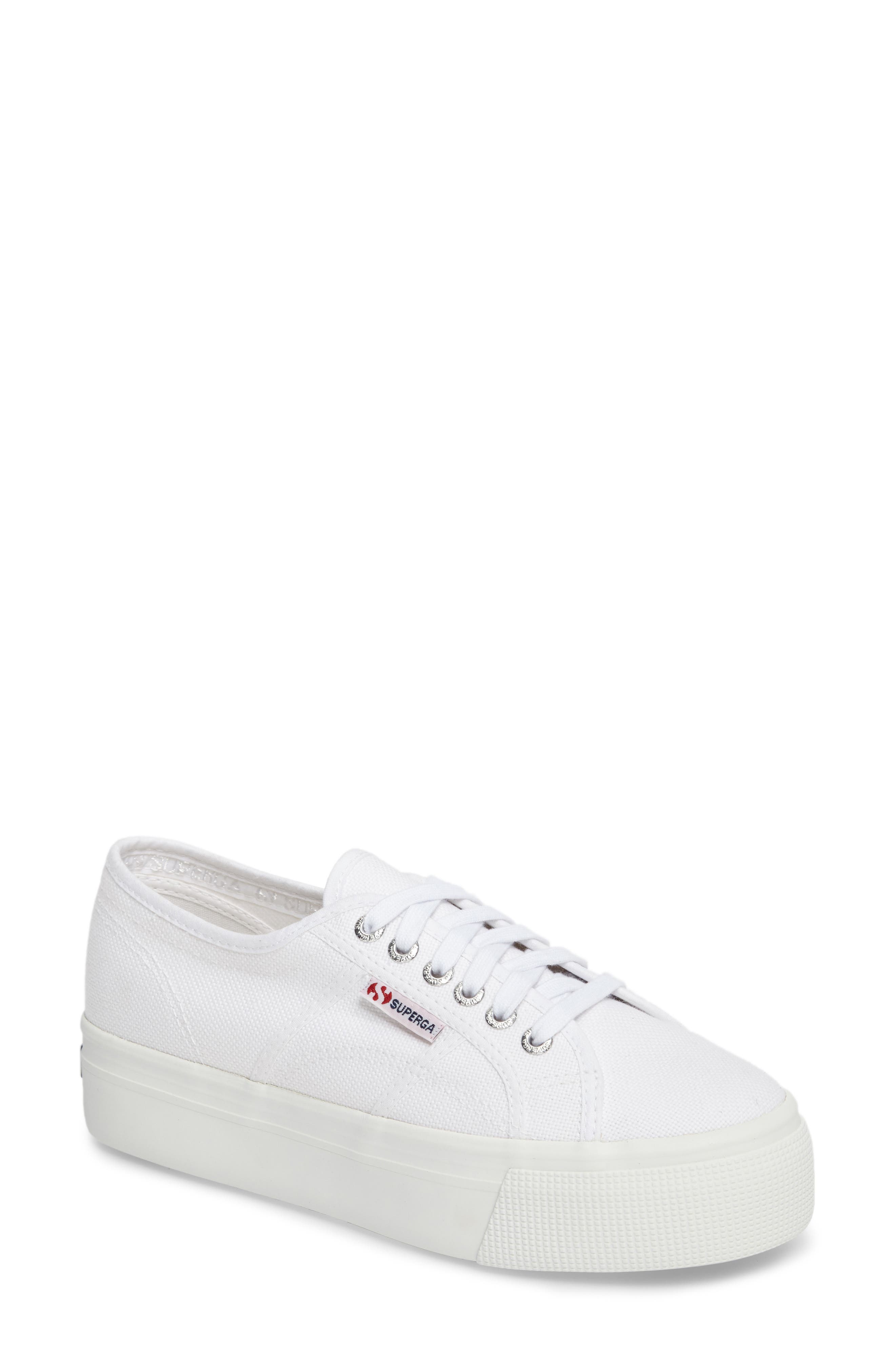 Womens Superga 2820 COTW Platform Wedge Fashion Lace Up Sneakers 